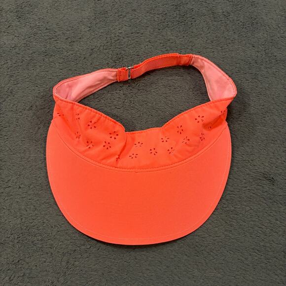 Lululemon Orange Floral Pattern Breathable Athletic Running Visor Youth One Size - Picture 1 of 4